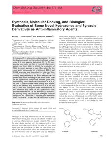 Synthesis, Molecular Docking, and Biological Evaluation of Some