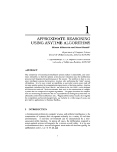approximate reasoning using anytime algorithms
