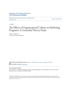 The Effects of Organizational Culture on Marketing Programs: A