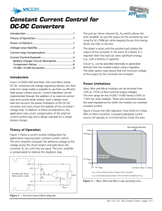 Constant Current Control for DC-DC Converters