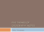 FIVE THEMES OF GEOGRAPHY NOTES