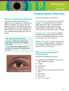 Conjunctivitis (Pink Eye) - Eyesight and Surgery Associates