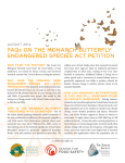 FAQs On The Monarch Butterfly Endangered Species Act