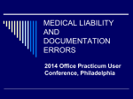 medical liability and documentation errors
