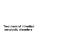 Treatment of inherited metabolic disorders