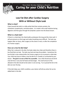 Low Fat Diet after Cardiac Surgery With or Without Chyle Leak