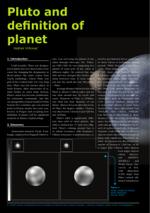 Pluto and definition of planet