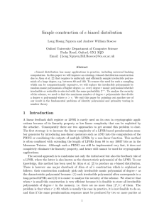 Simple construction of ϵ-biased distribution