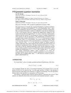 PT-symmetric quantum mechanics
