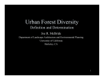 Urban Forest Diversity - UC Davis Plant Sciences
