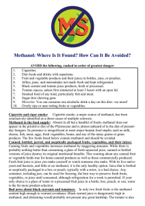 Methanol: Where Is It Found? How Can It Be Avoided?