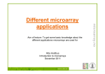 Different microarray applications