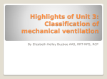 Highlights of Unit 3: Classification of mechanical ventilation