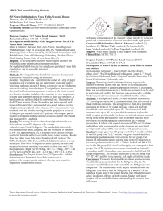 ARVO 2016 Annual Meeting Abstracts 515 Neuro