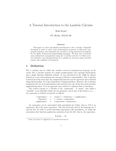 A Tutorial Introduction to the Lambda Calculus