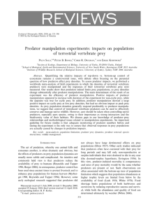 Predator manipulation experiments: impacts on populations of