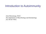 11. Tolerance induction and regulation of autoimmunity (Alon