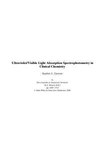 UV/Vis Light Absorption in Clinical Chemistry