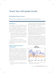Twenty Years of Economic Growth