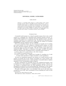 monoidal category that is also a model category i