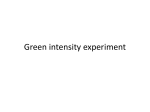 Green intensity experiment