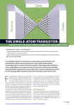 The Single-Atom Transistor: perspectives for quantum electronics on