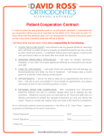Patient Cooperation Contract