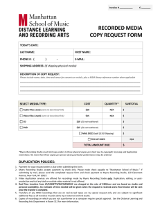 recorded media copy request form