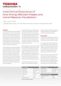 Initial Clinical Experience of Dual Energy Blended Images and