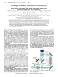 Leakage radiation interference microscopy