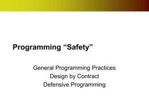 Programming “Safety” - The Software Enterprise at ASU