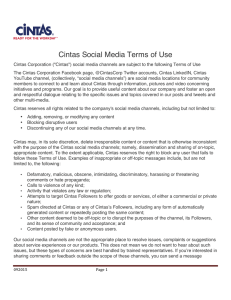 Cintas Social Media Terms of Use