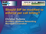 Should SIP be modified for per call billing?