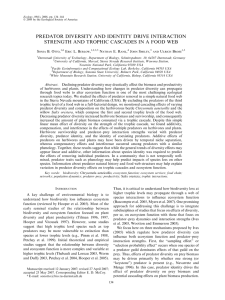 Predator diversity and identity drive interaction strength and trophic