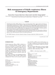 Risk management of febrile respiratory illness in Emergency