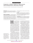 Headache in Mild-to-Moderate Hypertension and Its