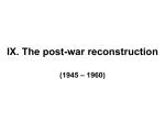 6. The post-war reconstruction