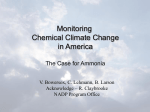 Monitoring Chemical Climate Change in America