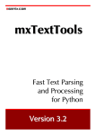 mxTextTools - Fast Text Parsing and Processing for Python