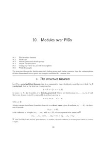 10. Modules over PIDs - Math User Home Pages