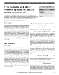 Free Radicals and other reactive species in Disease