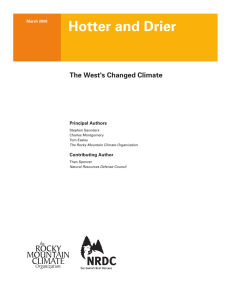 NRDC: Hotter and Drier - The West`s Changed Climate