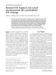 Retained IOL fragment and corneal decompensation after