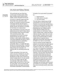 Uric Acid and Kidney Stones