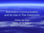 Nonviolent Communication and its Use in The Classroom