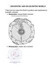 GEOCENTRIC AND HELIOCENTRIC MODELS