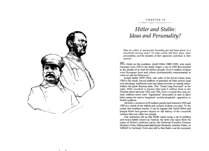 Hitler and Stalin: Ideas and Personality?