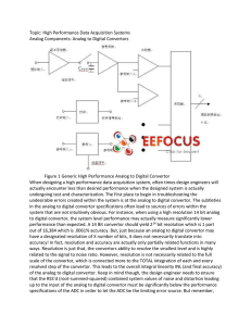 Topic: High Performance Data Acquisition Systems Analog