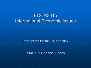 ECON3315 – International Economic Issues