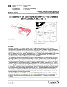 Assessment of Northern Shrimp on the Eastern Scotian Shelf (SFAs